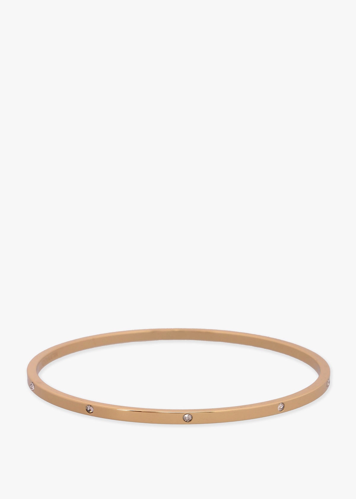 Gold Logo Crystal Duo Bangle Set