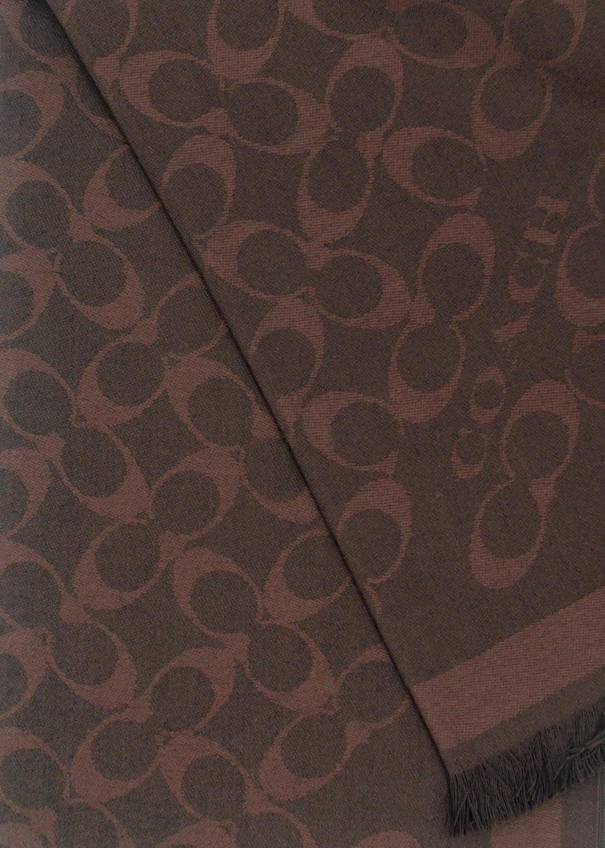 Bias Signature C Maple Wool Mix Oblong Scarf