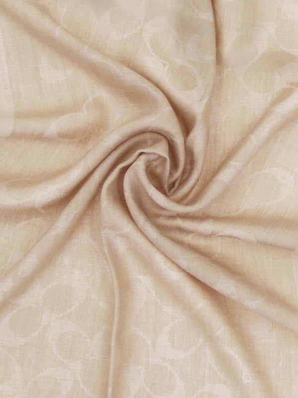 Bias Signature C Camel Wool Mix Oblong Scarf