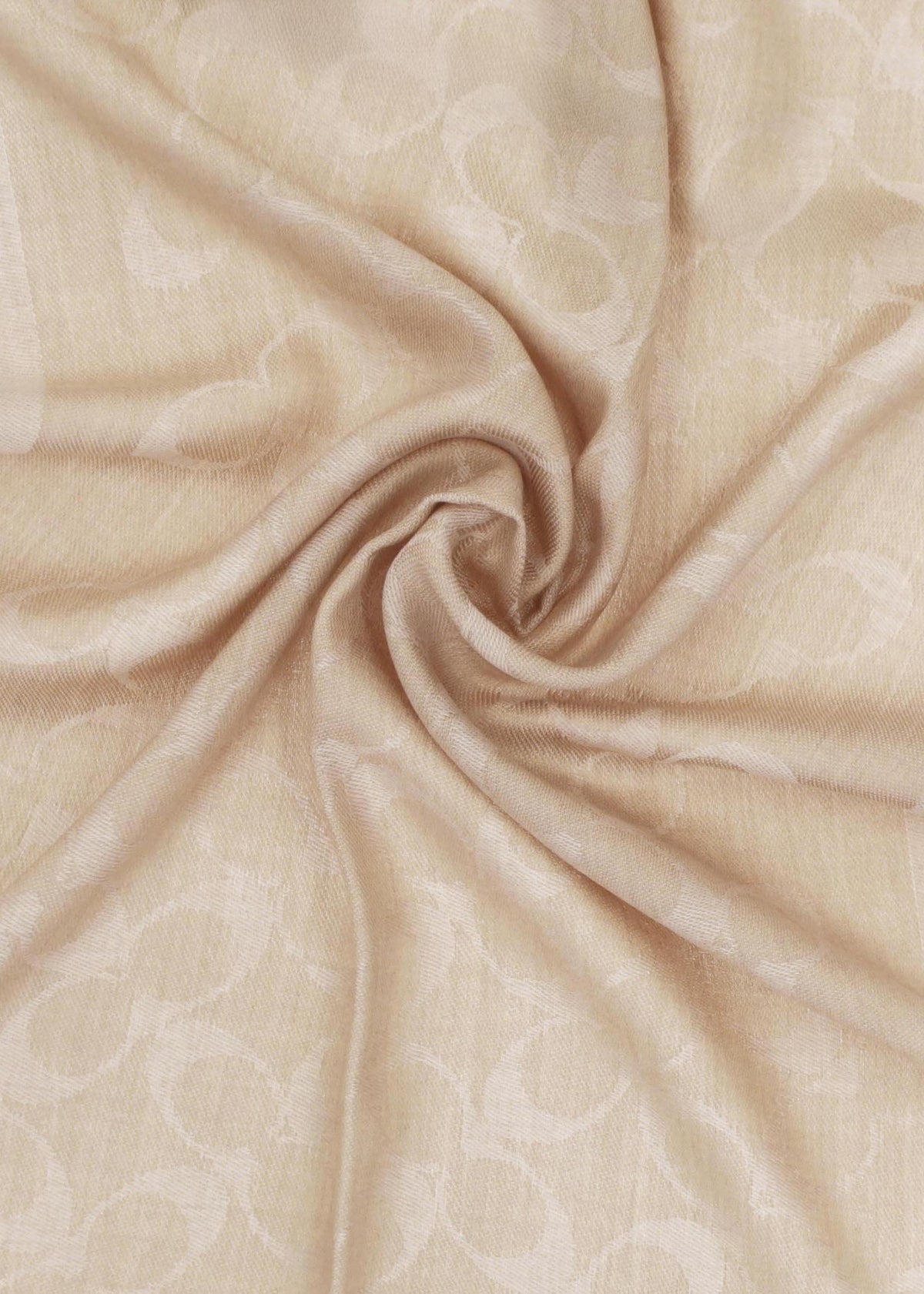 Bias Signature C Camel Wool Mix Oblong Scarf