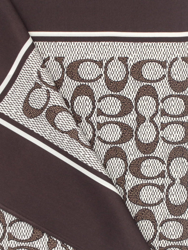 Textured Signature Print Maple Silk Scarf