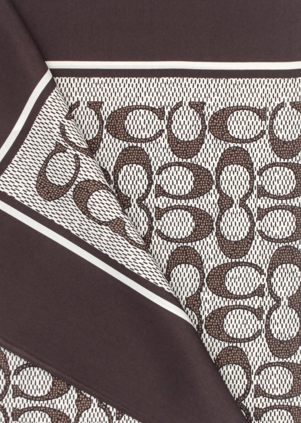 Textured Signature Print Maple Silk Scarf