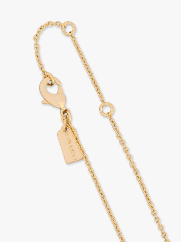 Pearl C Gold Stud & Necklace Set