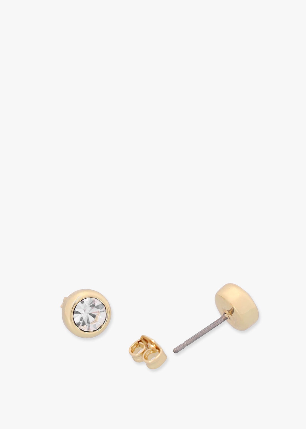 Stone C Gold Stud & Necklace Set