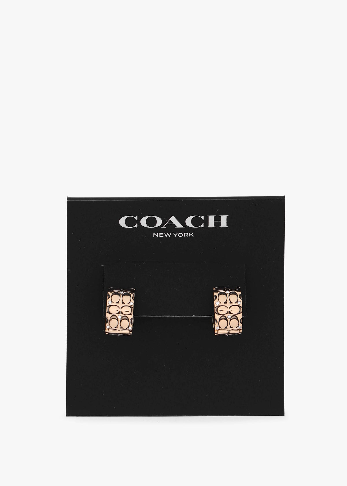 Logo Quilt Gold Huggie Hoops