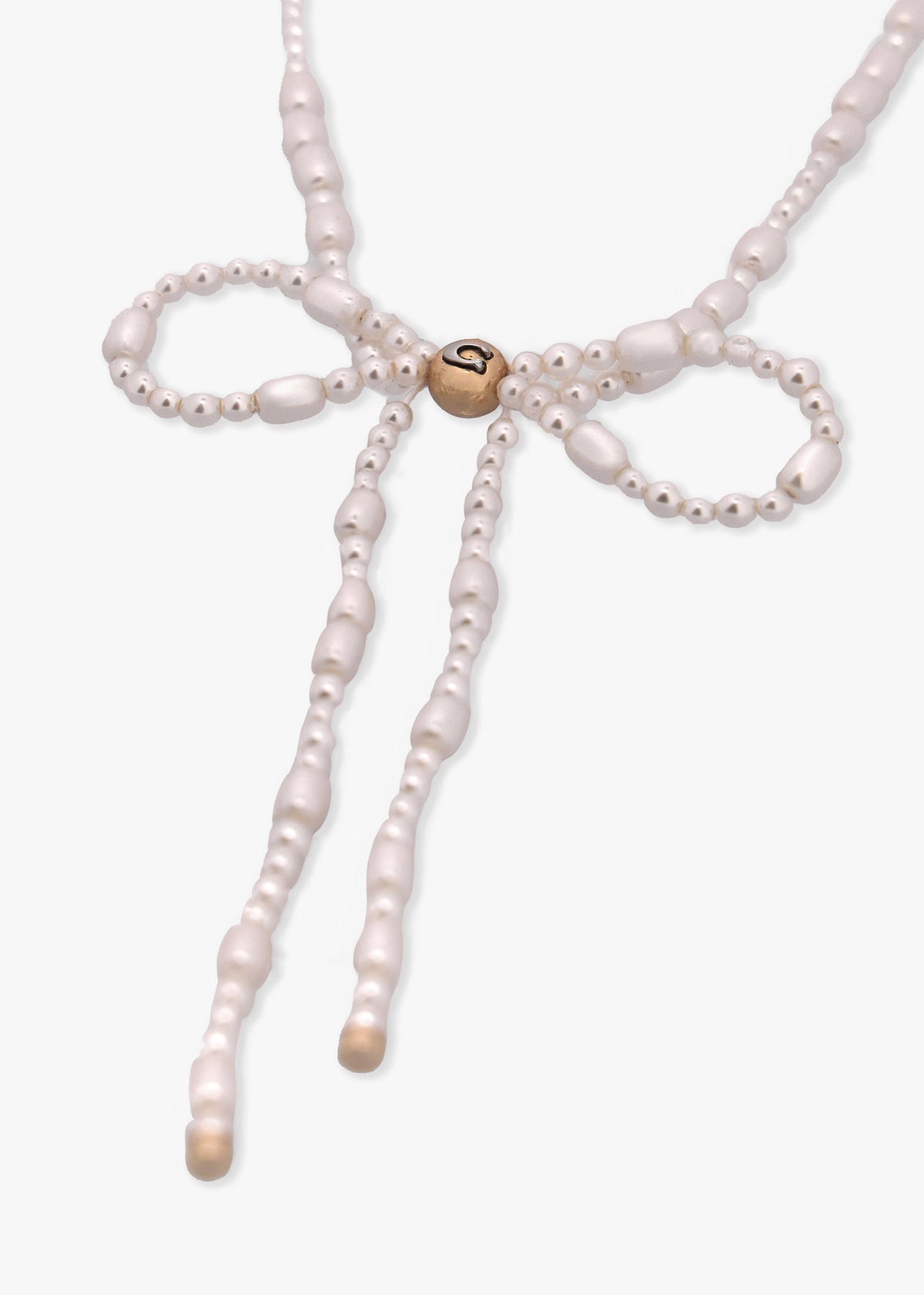 Pearl Bow Gold Choker Necklace