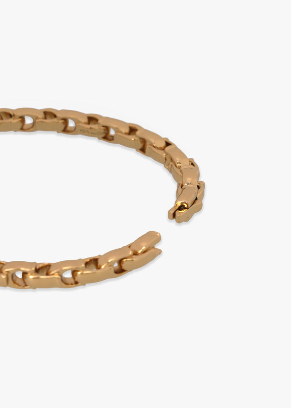 Signature Gold Chain Hinged Bangle