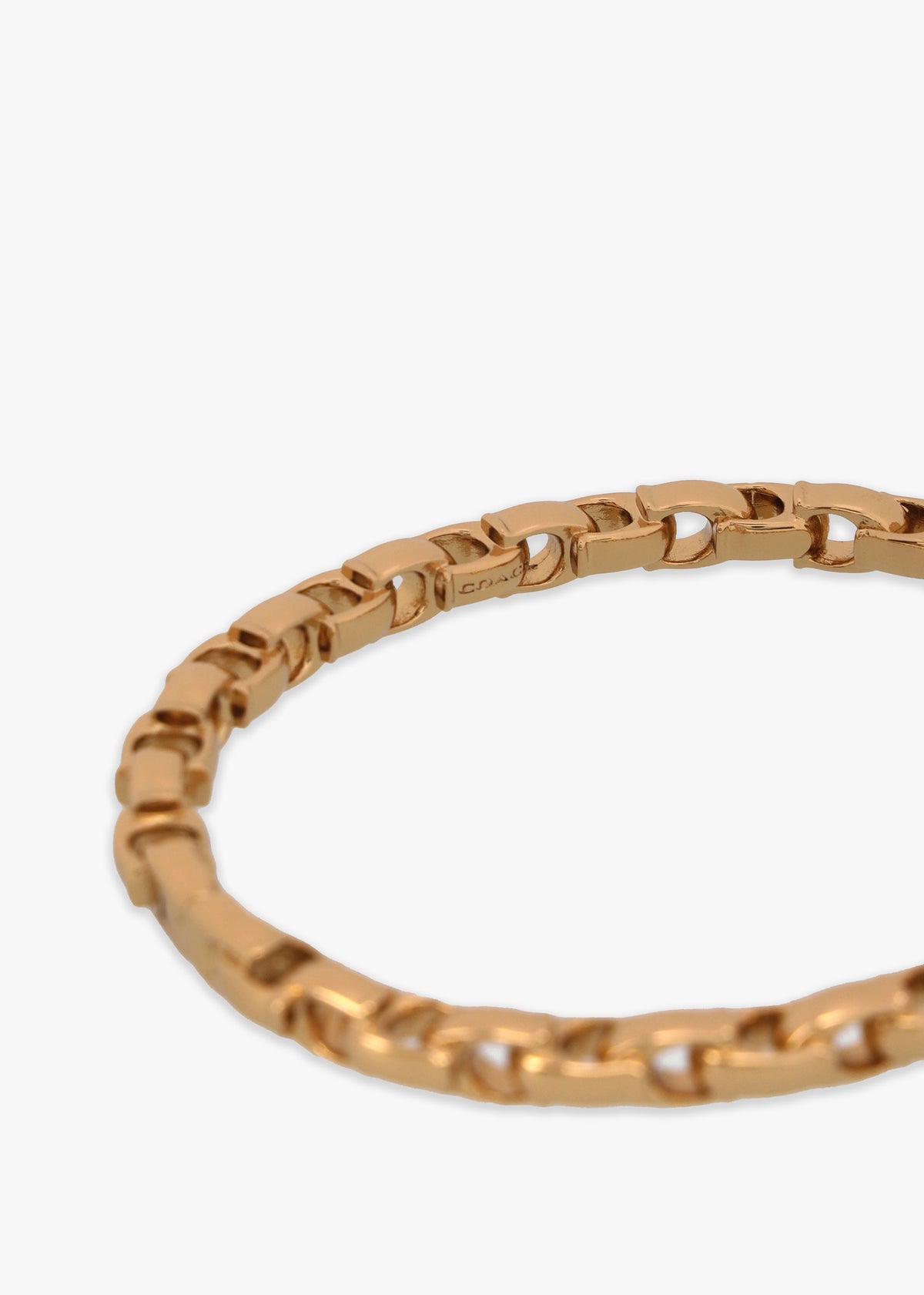Signature Gold Chain Hinged Bangle