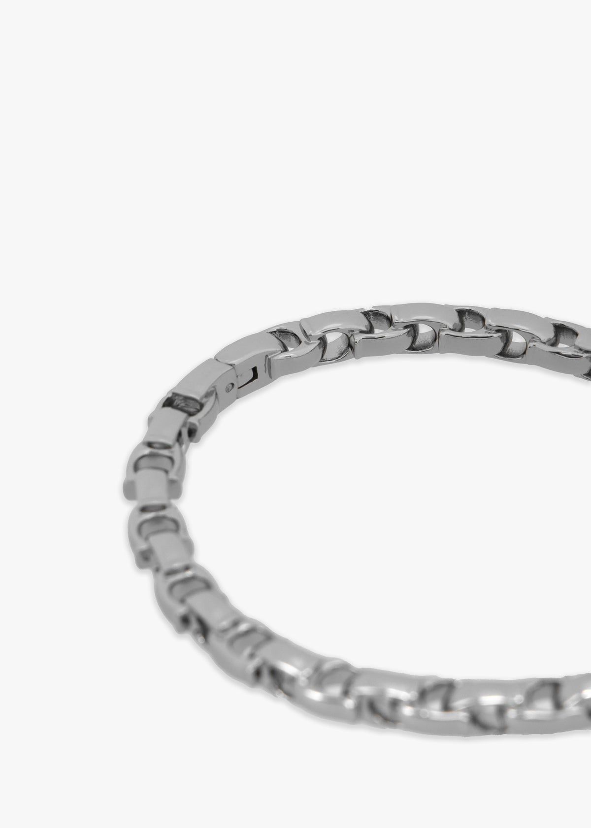 Signature Silver Chain Hinged Bangle