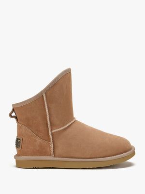 Australia Luxe Cosy X-Short Beige Double-Faced Sheepskin Ankle Boots