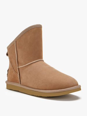 Australia Luxe Cosy X-Short Beige Double-Faced Sheepskin Ankle Boots