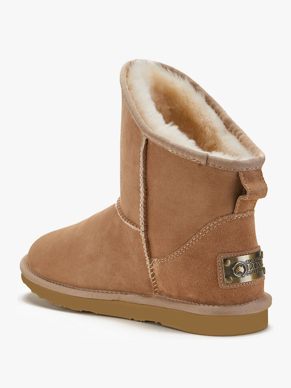 Australia Luxe Cosy X-Short Beige Double-Faced Sheepskin Ankle Boots