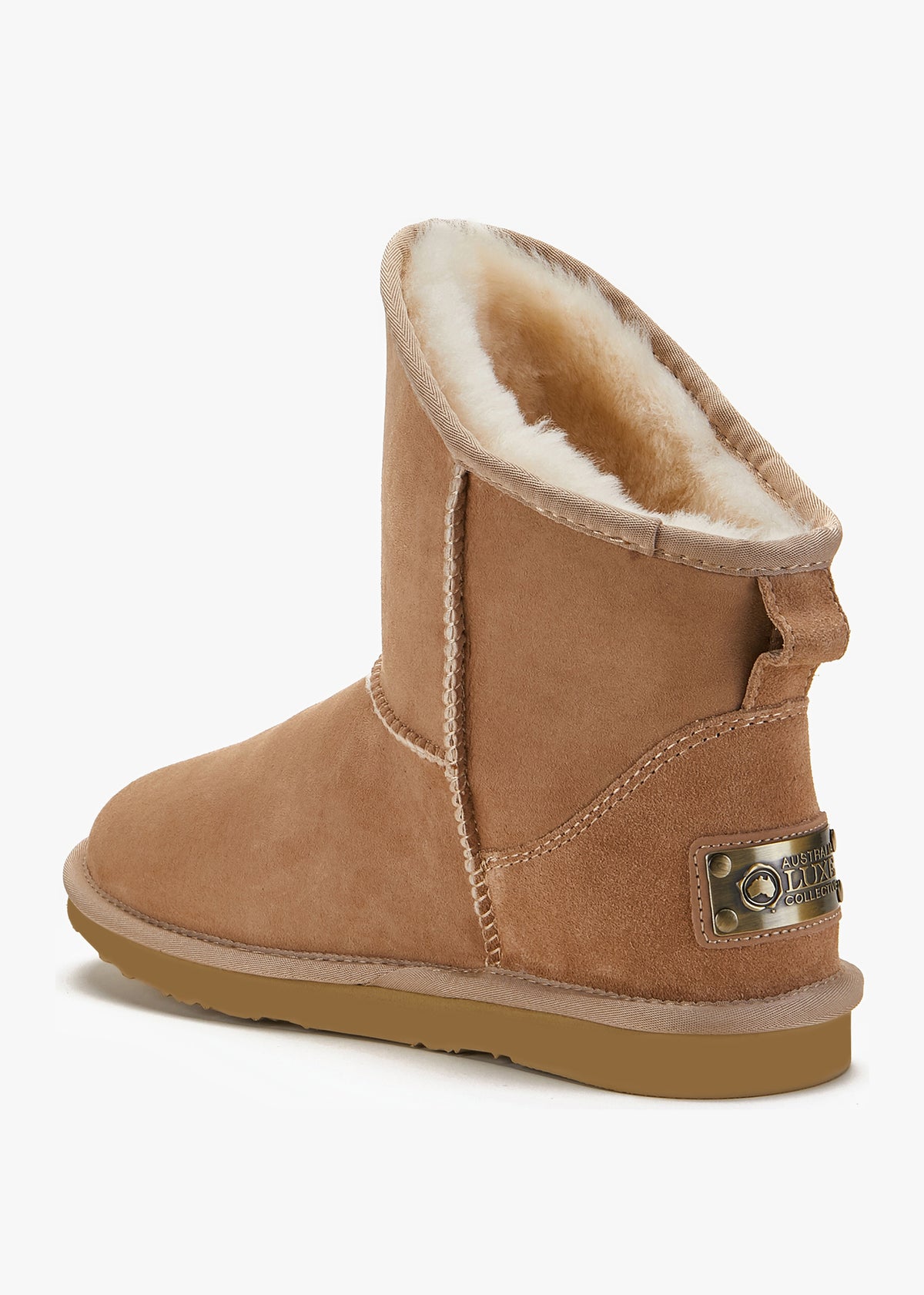Australia Luxe Cosy X-Short Beige Double-Faced Sheepskin Ankle Boots