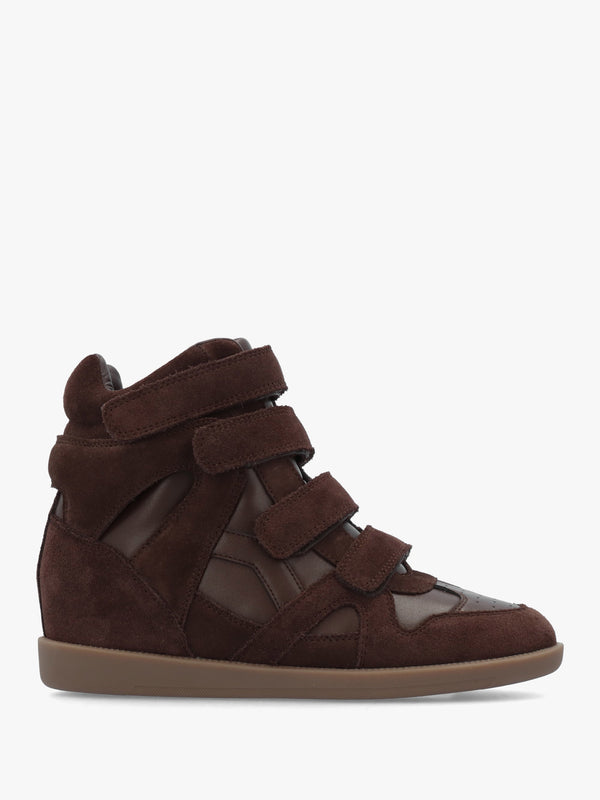 Able Brown Suede Wedge High Top Trainers