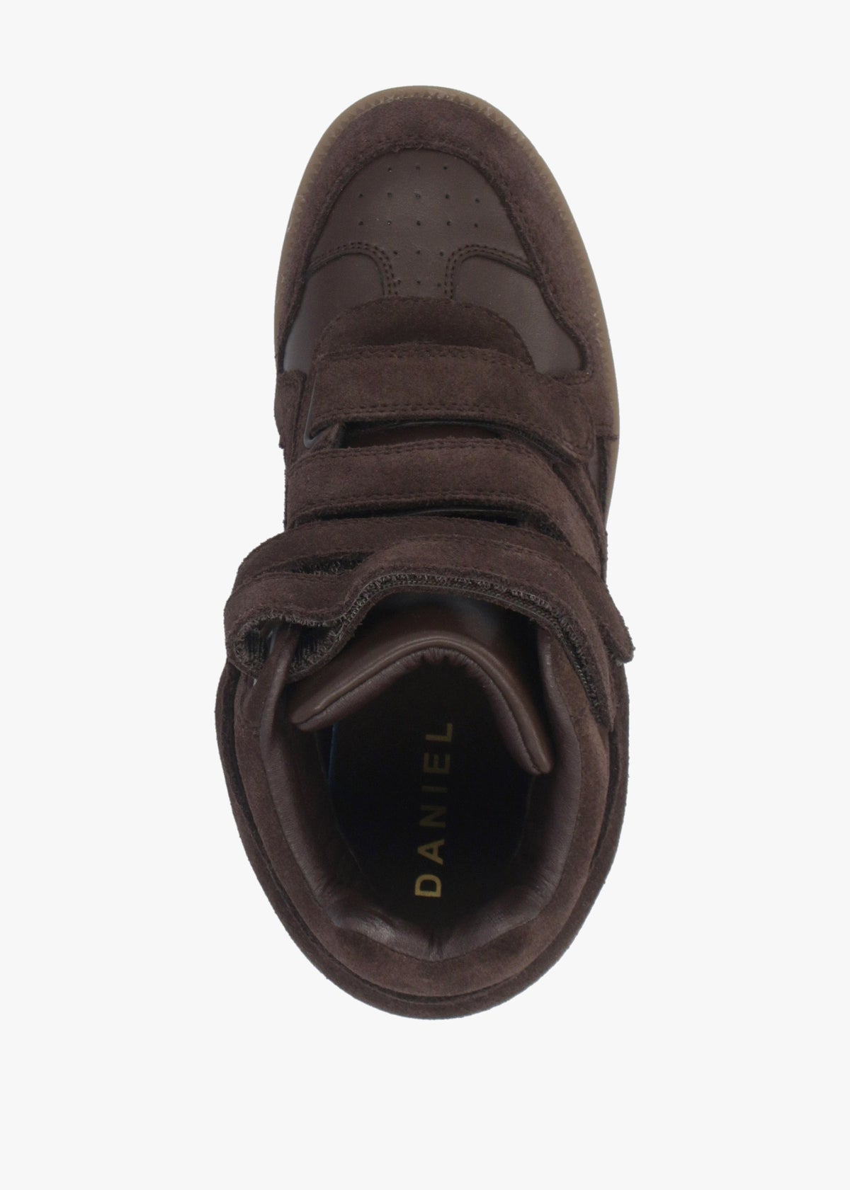 Able Brown Suede Wedge High Top Trainers