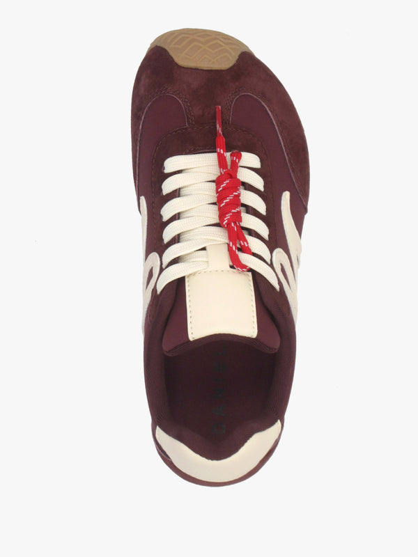 Daniel Action Ballet Burgundy Suede Trainers