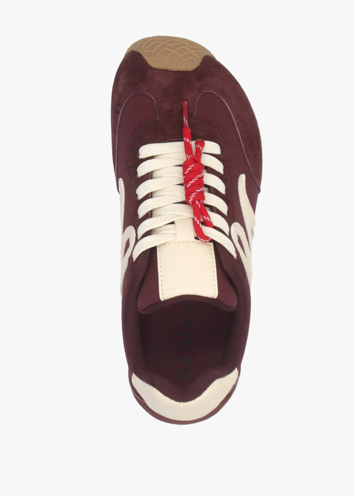 Daniel Action Ballet Burgundy Suede Trainers