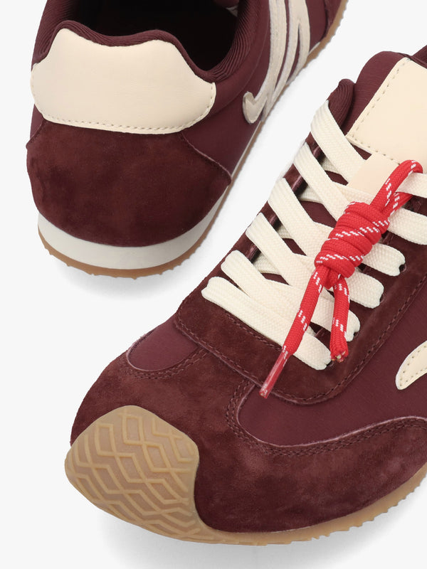 Daniel Action Ballet Burgundy Suede Trainers