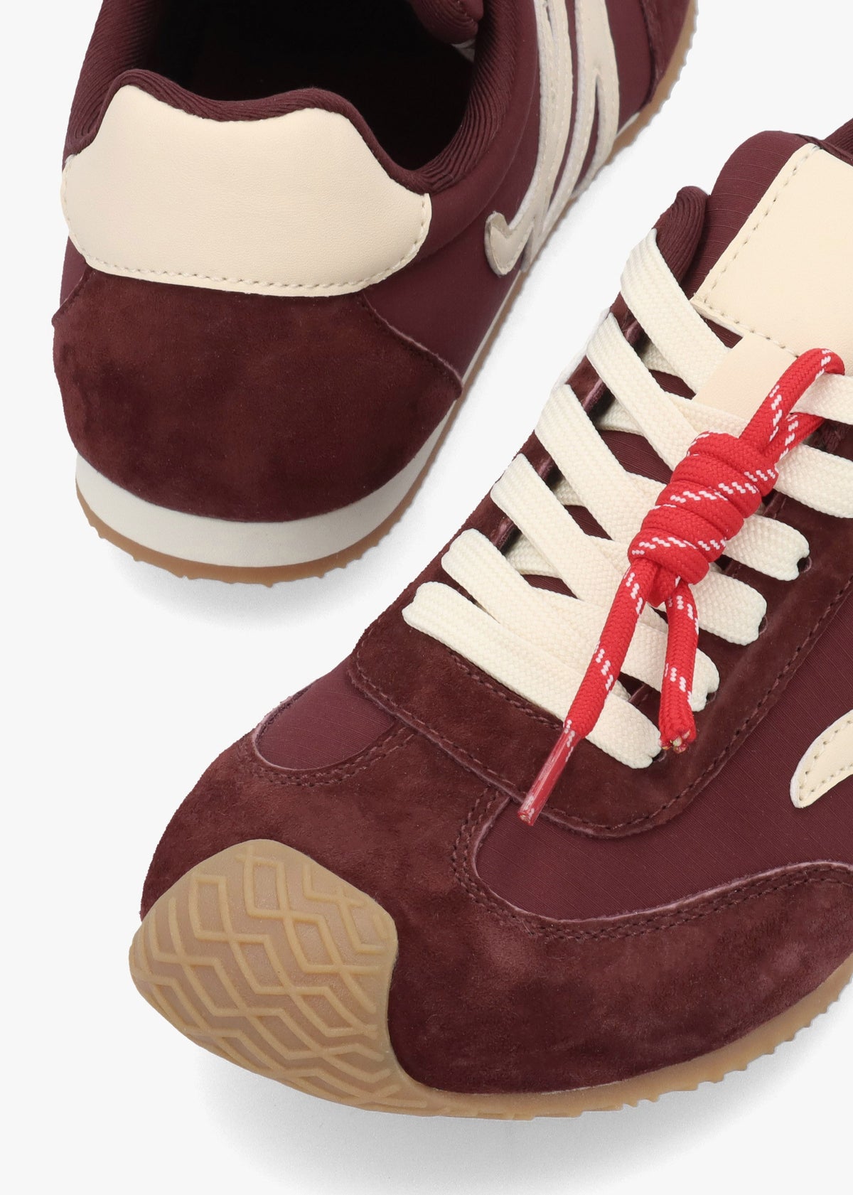 Daniel Action Ballet Burgundy Suede Trainers