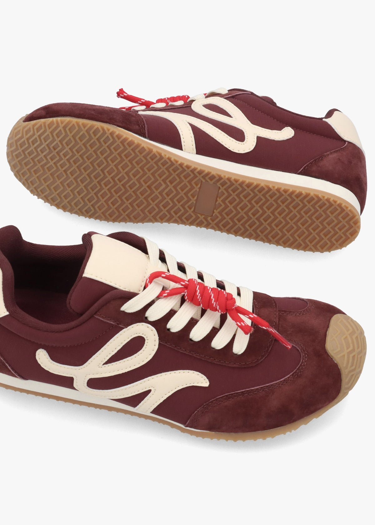 Daniel Action Ballet Burgundy Suede Trainers