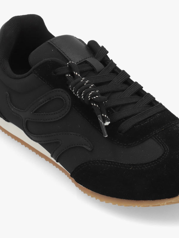Action Ballet Black Suede Trainers