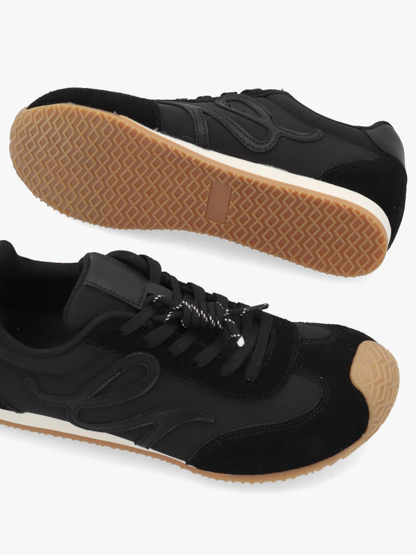 Action Ballet Black Suede Trainers