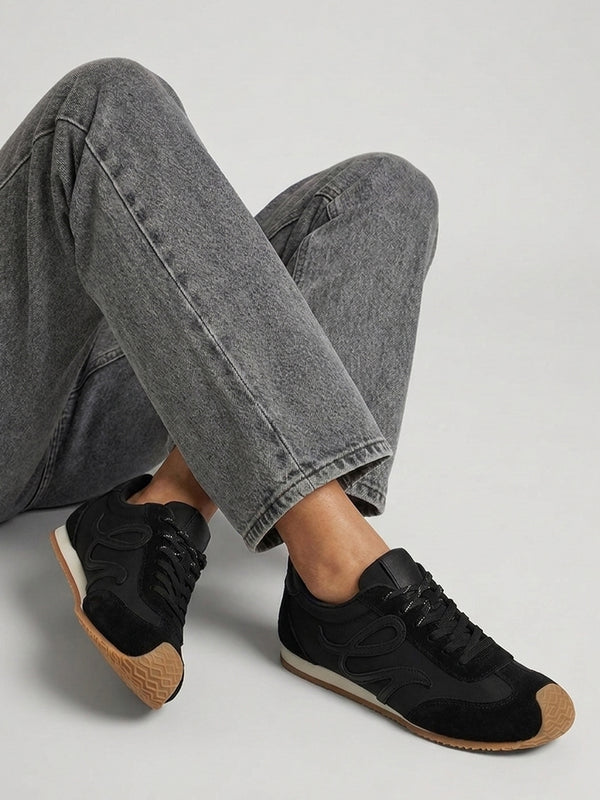 Action Ballet Black Suede Trainers