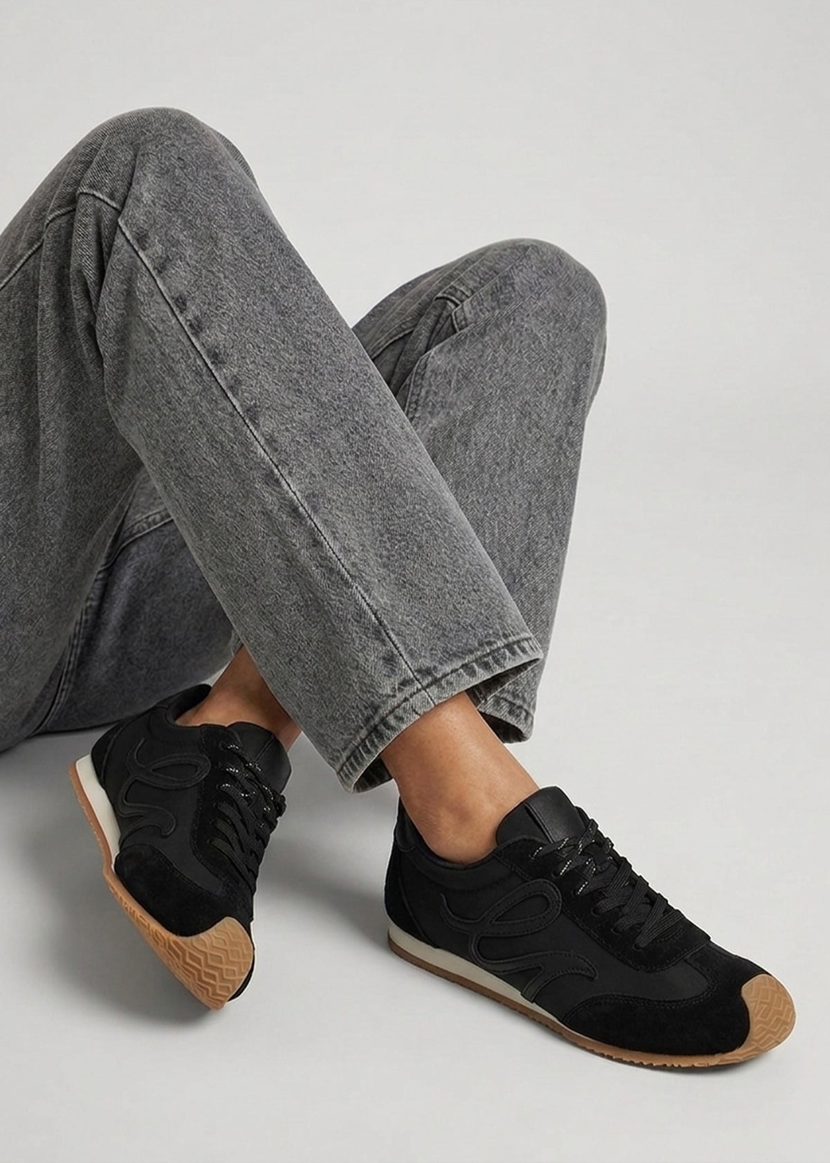 Action Ballet Black Suede Trainers
