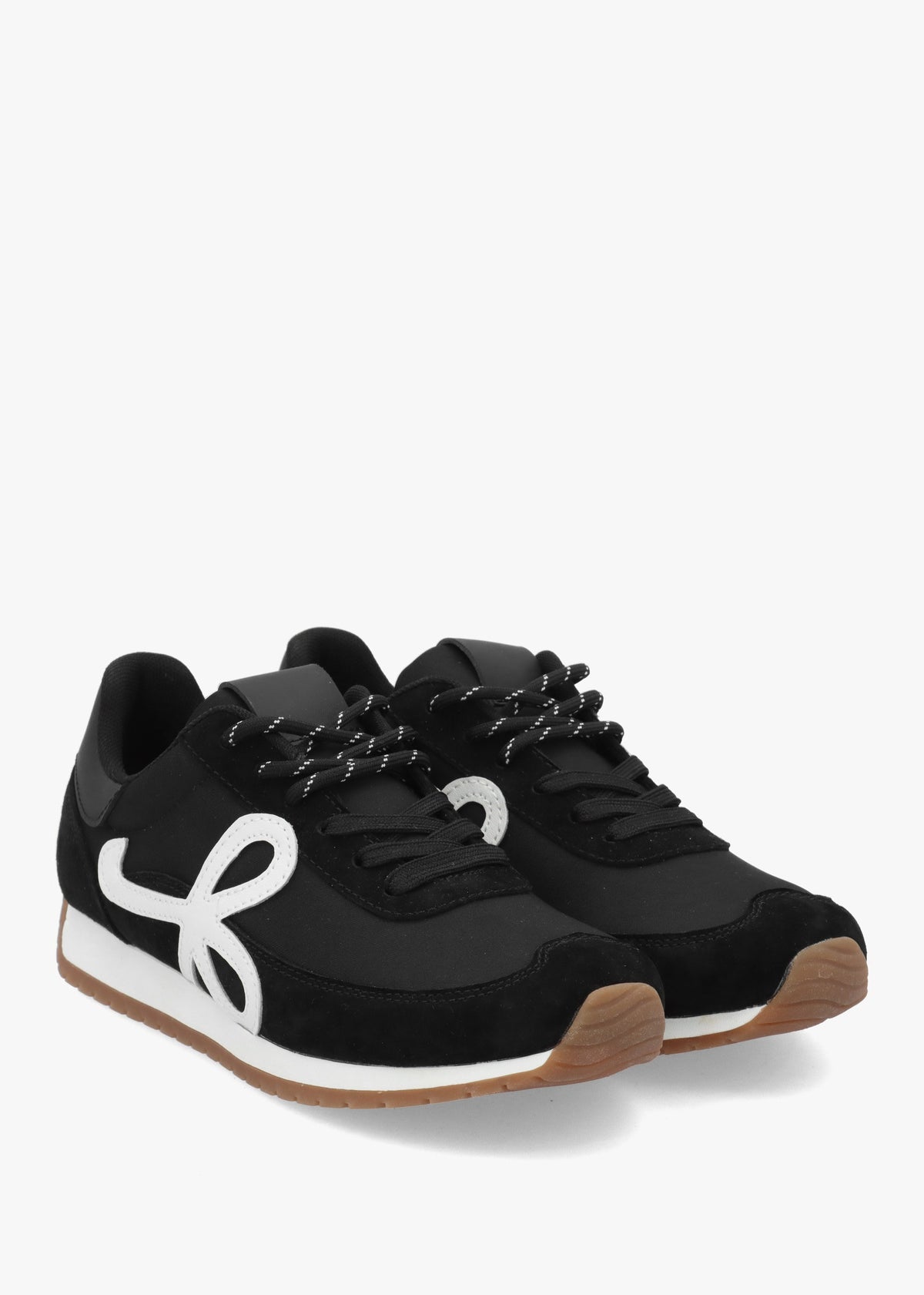 Daniel Action Black Suede Mix Trainers