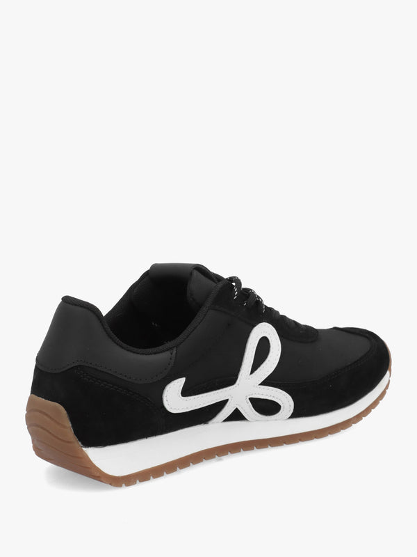 Daniel Action Black Suede Mix Trainers