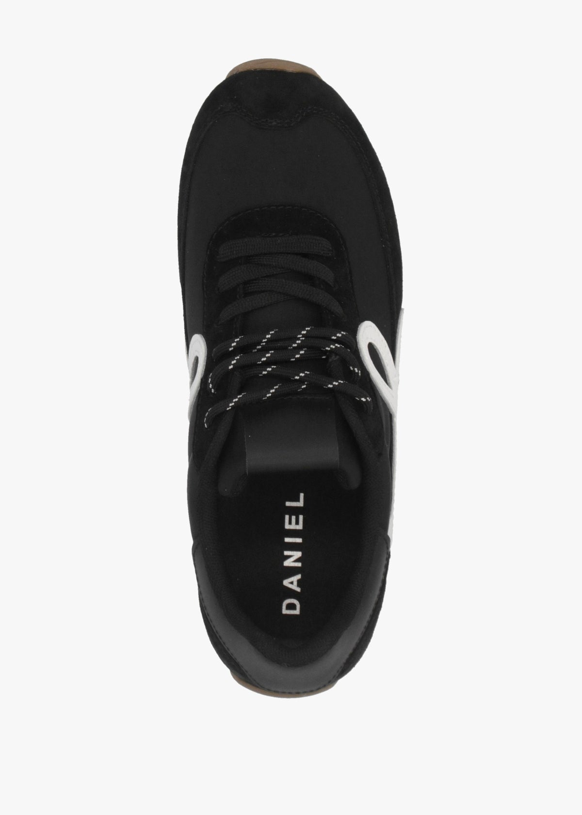 Daniel Action Black Suede Mix Trainers