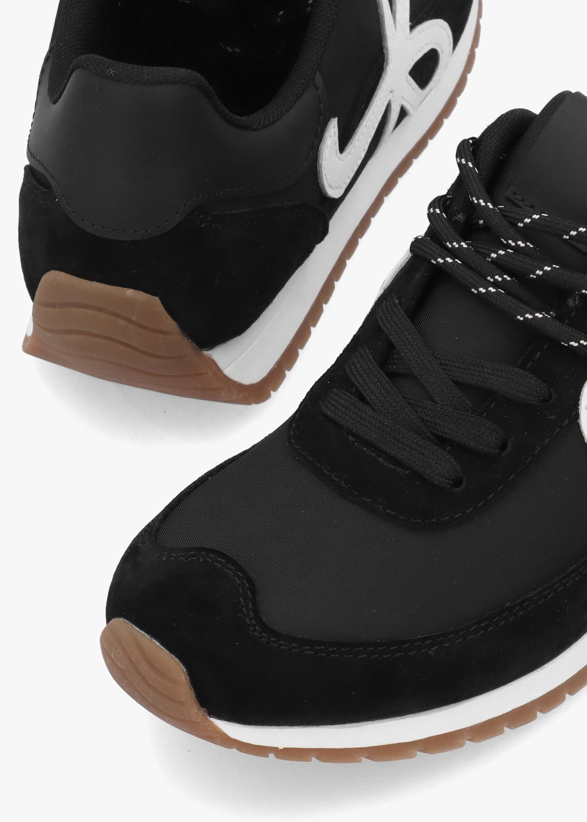 Daniel Action Black Suede Mix Trainers