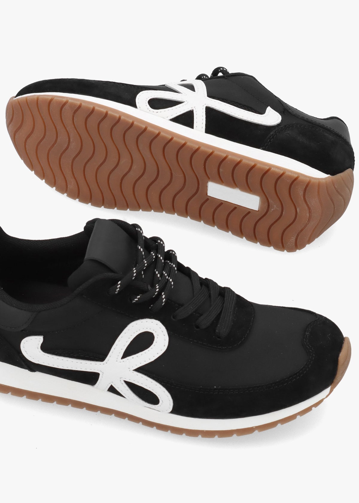 Daniel Action Black Suede Mix Trainers