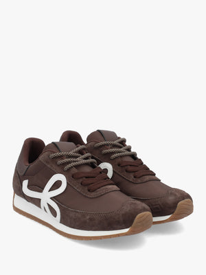 Daniel Action Brown Suede Mix Trainers