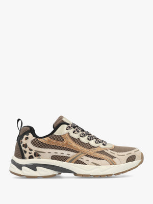 Admire Leopard Sporty Lace Up Trainers