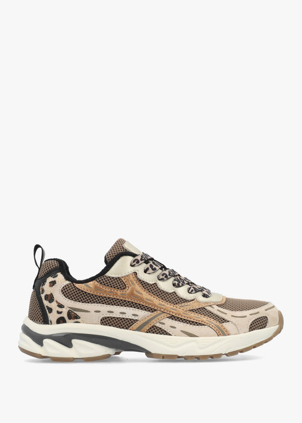 Admire Leopard Sporty Lace Up Trainers