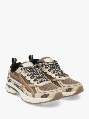 Admire Leopard Sporty Lace Up Trainers