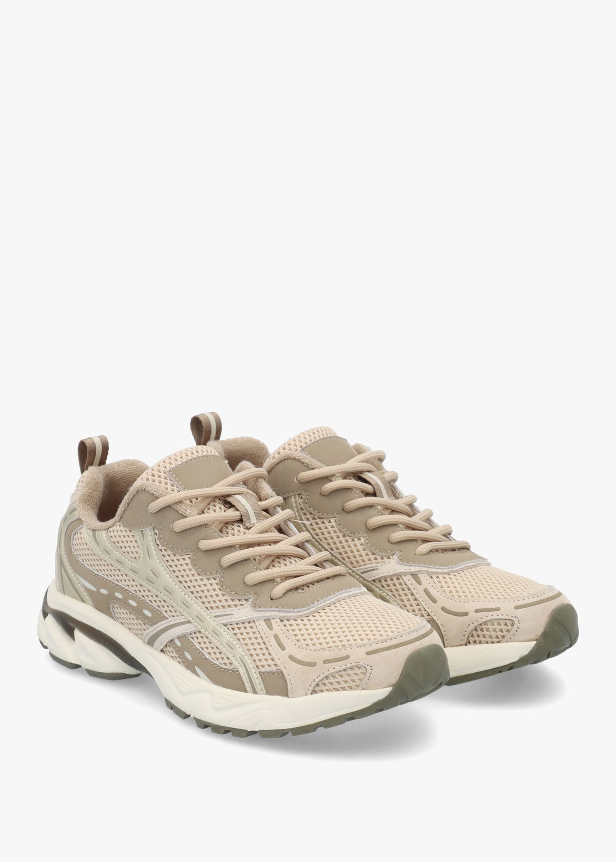 Daniel Admire Taupe Sporty Lace Up Trainers