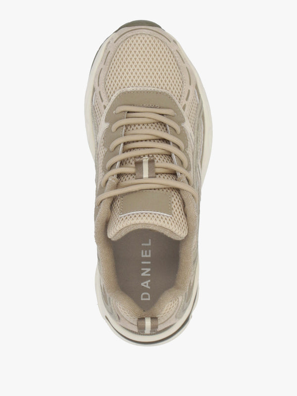 Daniel Admire Taupe Sporty Lace Up Trainers