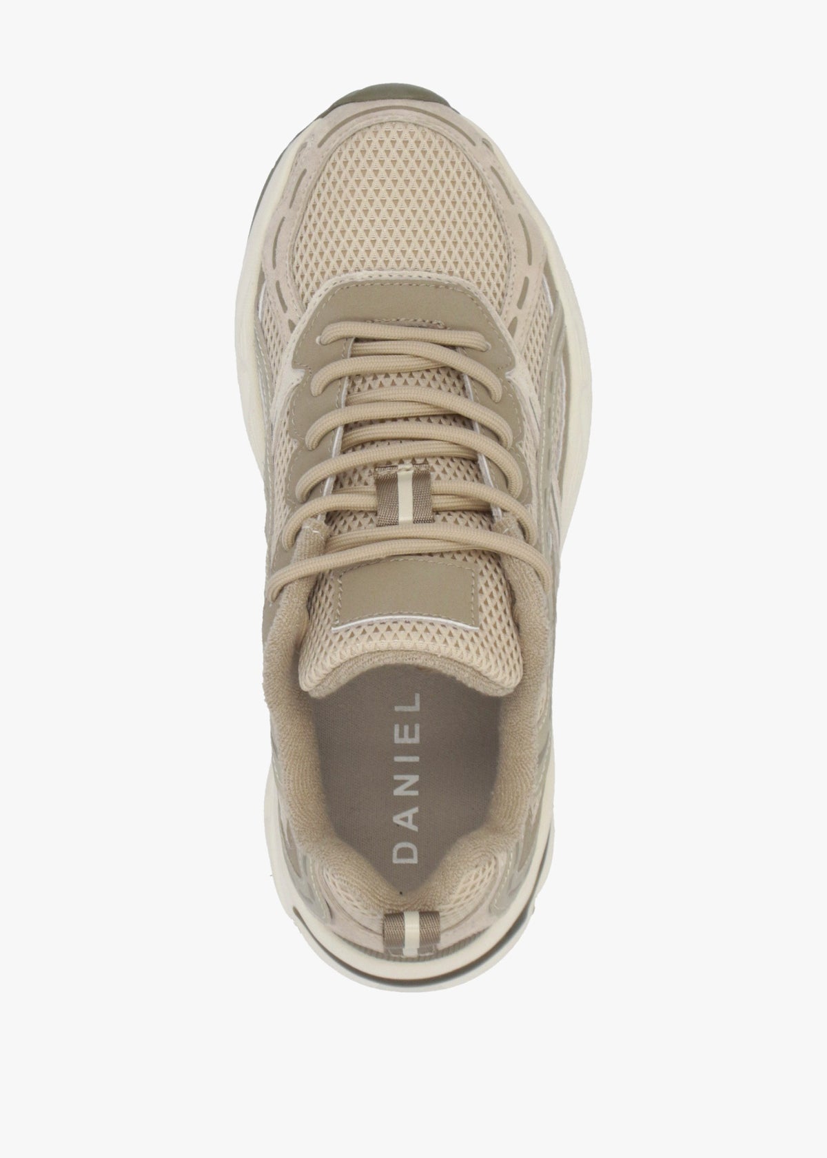Daniel Admire Taupe Sporty Lace Up Trainers