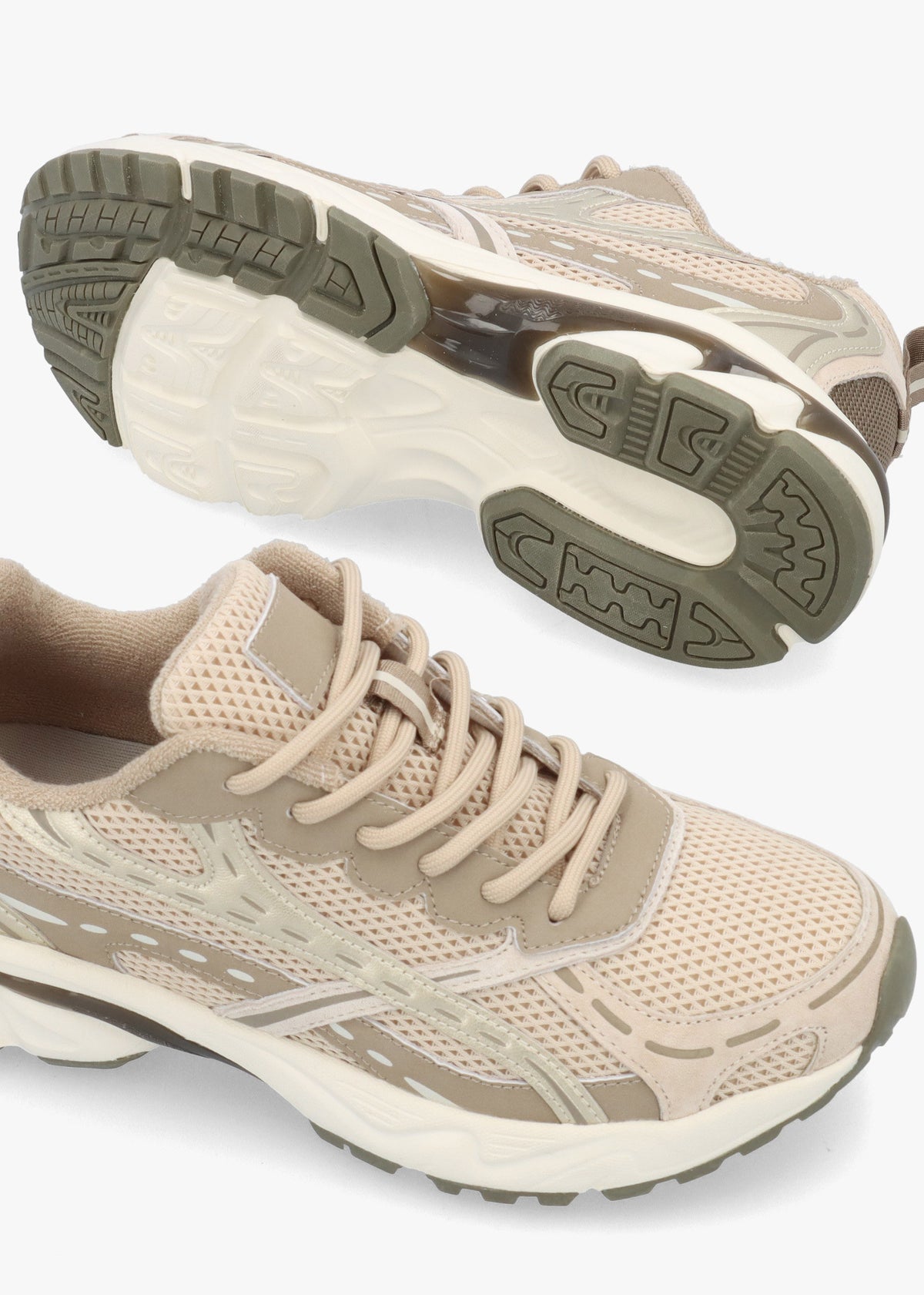 Daniel Admire Taupe Sporty Lace Up Trainers