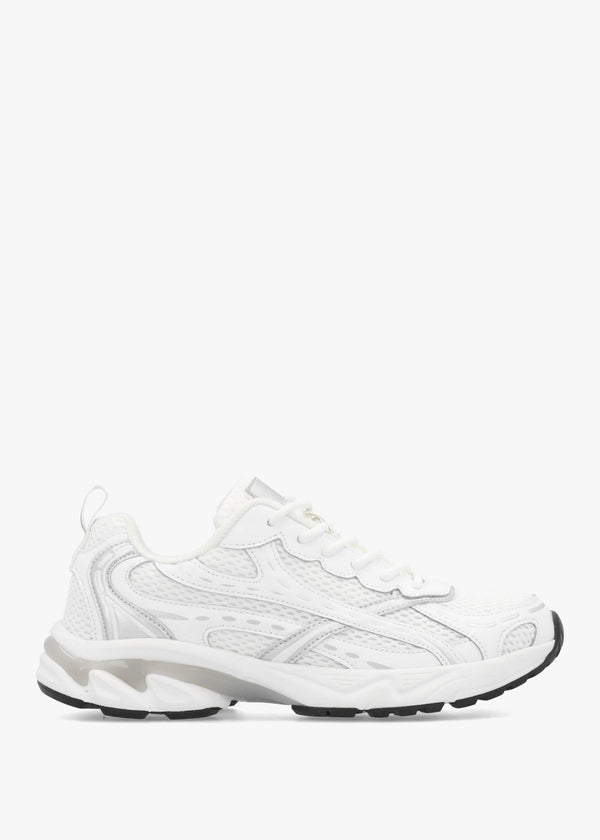Admire White Sporty Lace Up Trainers