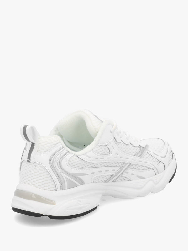 Admire White Sporty Lace Up Trainers