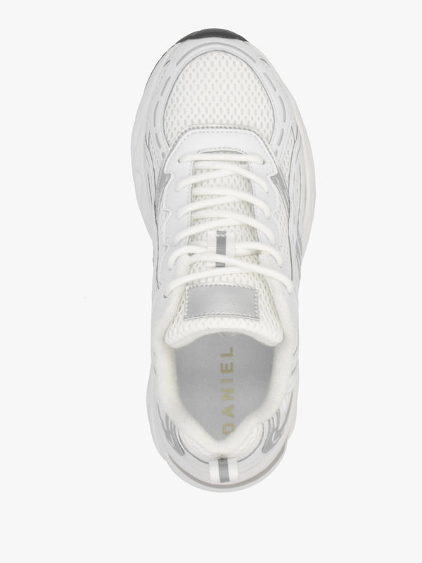 Admire White Sporty Lace Up Trainers