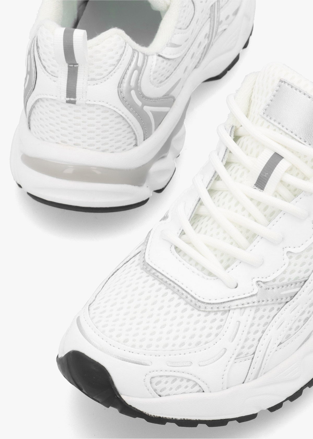 Admire White Sporty Lace Up Trainers