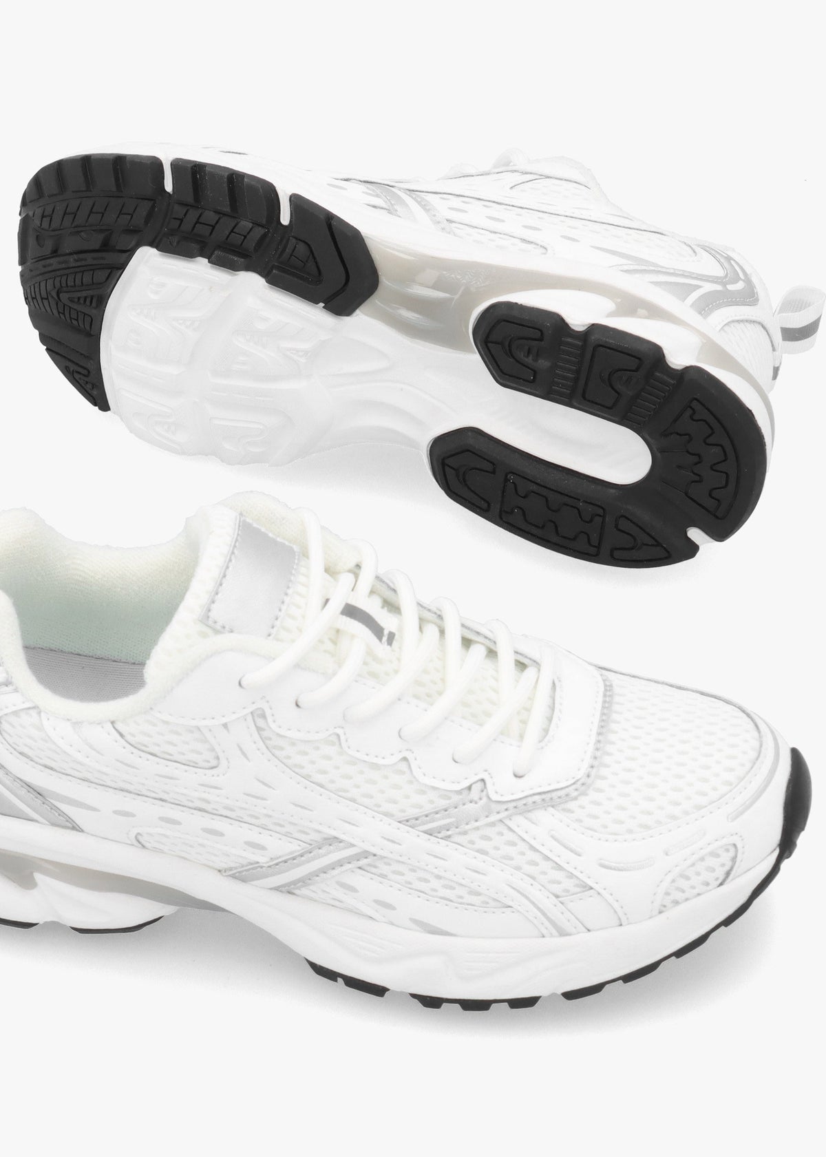 Admire White Sporty Lace Up Trainers
