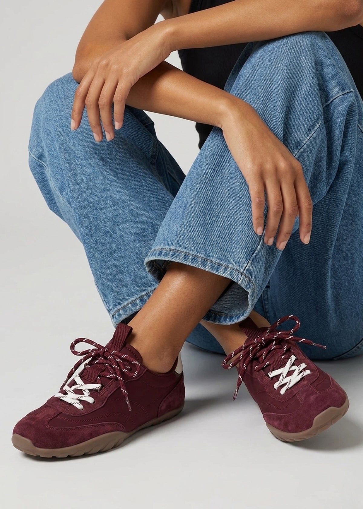 Daniel Amaze Burgundy Suede Low Profile Trainers