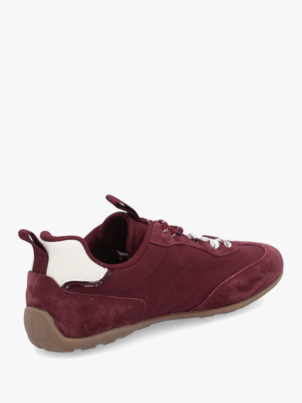 Amaze Burgundy Suede Low Profile Trainers