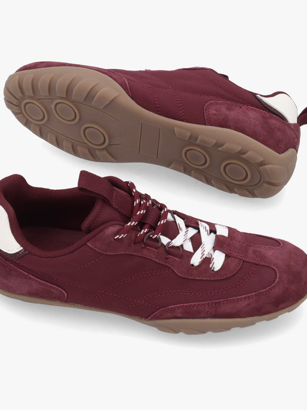 Amaze Burgundy Suede Low Profile Trainers