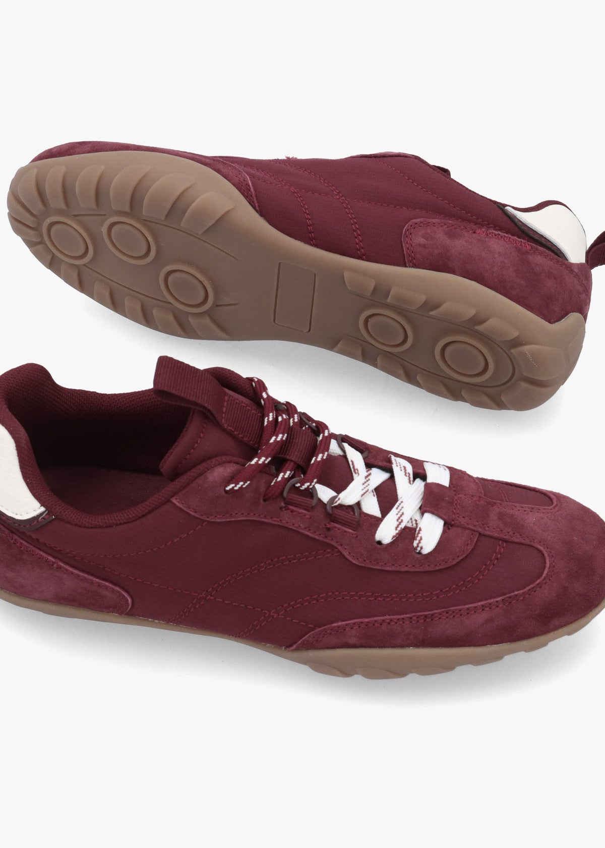 Amaze Burgundy Suede Low Profile Trainers